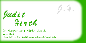 judit hirth business card